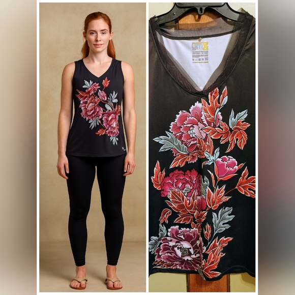 YMX Yellowman Tops - Rare YMX by Yellowman MadKool Floral Tank w/ Chiffon Neckline – Size M/L